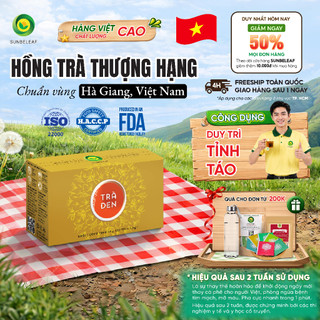 Trà Đen (Hồng Trà) Sunbeleaf - Giúp Tỉnh Táo, Phòng Đột Quỵ, Gan Nhiễm Mỡ, Điều Hòa Huyết Áp - Hộp 20 Gói