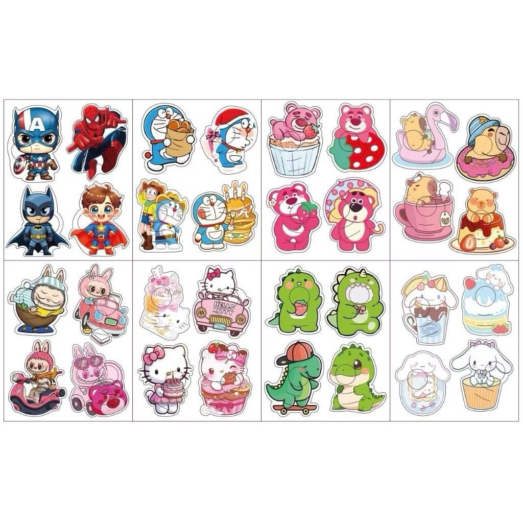 Set 20/50/100 Cái Cài Kẹo Mút In 2 Mặt - Giấy Bọc Thẻ Cài Kẹo Mút Họa Tiết Dễ Thương Làm Quà Tặng Siêu Cute