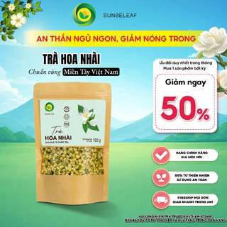 Trà Hoa Nhài Sấy Khô Sunbeleaf - Giảm Căng Thẳng, Giúp Ngủ Sâu, Ngủ Ngon - Túi Zip 100g