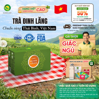 Trà Đinh Lăng Sunbeleaf - Giúp Ngủ Ngon, Giảm Mệt Mỏi, Cải Thiện Trí Nhớ Và Tuần Hoàn Máu - Hộp 20 Gói