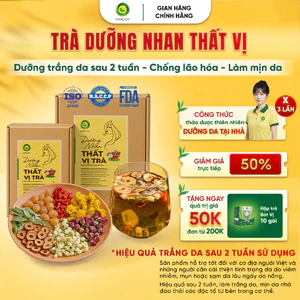 Trà Dưỡng Nhan 7 Vị Hoa Hồng Sunbeleaf - Dưỡng Trắng Da, Giảm Mụn, Giảm Cân, Chống Lão Hóa - Hộp 10 Đến 20 Gói