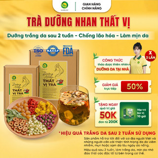 Trà Dưỡng Nhan 7 Vị Hoa Hồng Sunbeleaf - Dưỡng Trắng Da, Giảm Mụn, Giảm Cân, Chống Lão Hóa - Hộp 10 Đến 20 Gói