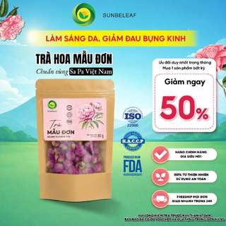 Trà Hoa Mẫu Đơn Sunbeleaf - Hỗ Trợ Sức Khỏe Sinh Sản, Rối Loạn Kinh Nguyệt - Túi Zip 100g