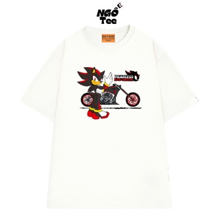 Áo Thun NGỐ TEE Nhân Vật Nhím Shadow Lái Moto Vải Cotton Mềm Mịn Form Unisex Rộng Rãi
