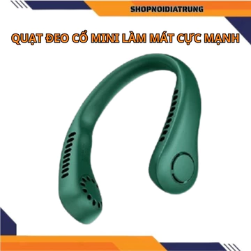 Quạt Đeo Cổ Làm Mát, Quạt Tích Điện, Quạt Mini Đeo Cổ Làm Mát Cực Nhanh Pin 3000mAh