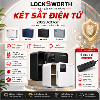 Két Sắt Điện Tử Vân Tay Gia Đình Thông Minh Locksworth 4 phương thức mở khóa, két sắt mini an toàn