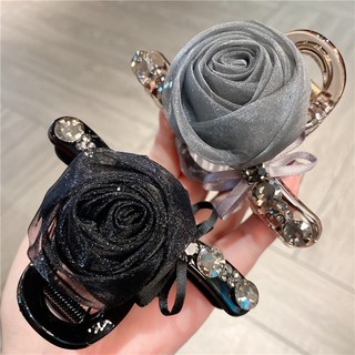 Kẹp tóc 10cm hoa hồng đính đá • Mây Fashion Jewelry - K52604