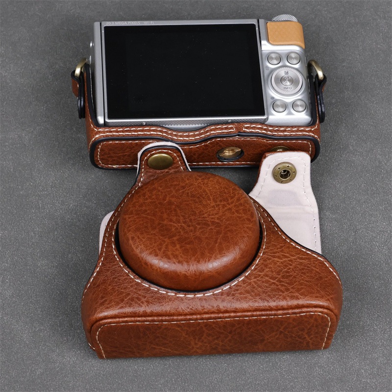 [Sẵn HN] Túi Da đựng máy ảnh Canon Powershot SX740 HS, SX730, SX720 bao da bảo vệ SX730 và vỏ bảo vệ SX740 Có Dây Đeo