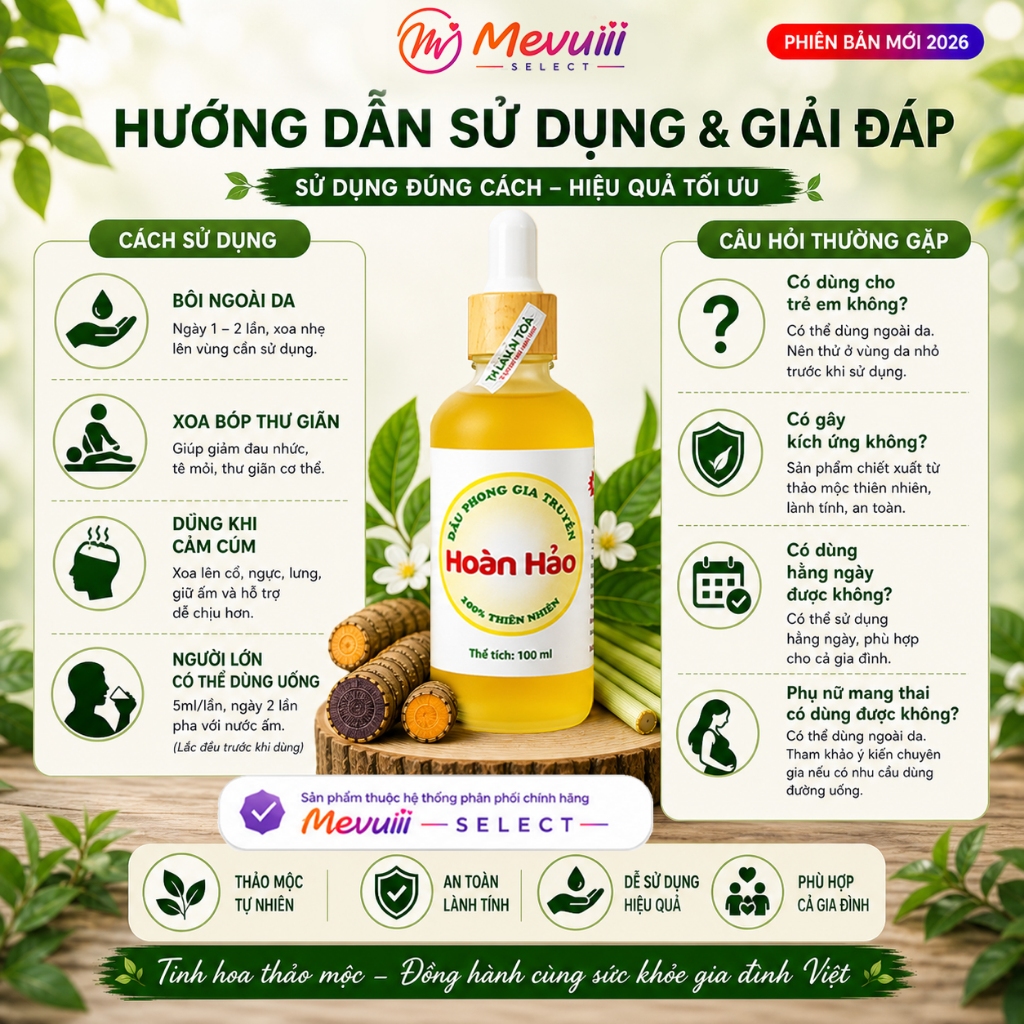 DP50_ Dầu Phong Hoàn Hảo 50ml – Dầu Thảo Mộc Đa Năng – Xoa Bóp, Giữ Ấm, Chăm Sóc Hằng Ngày