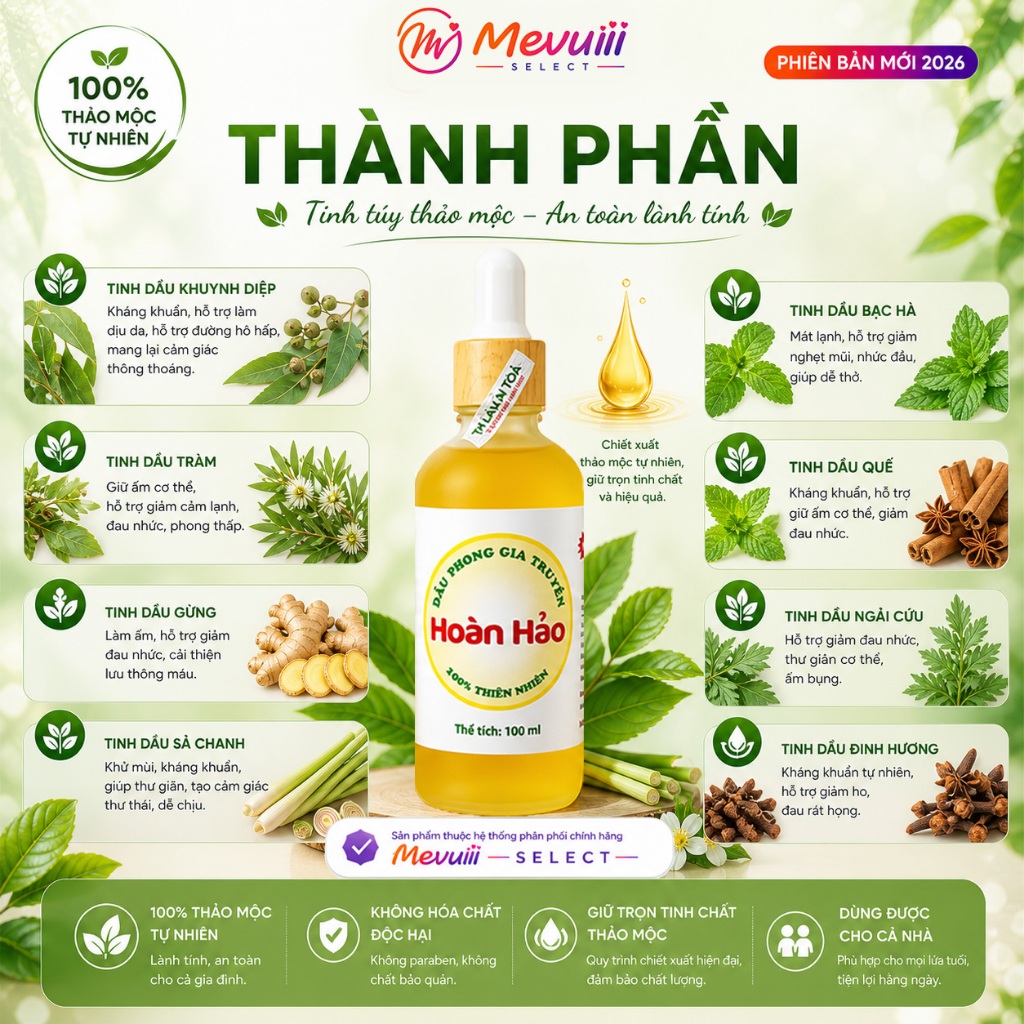 DP50_ Dầu Phong Hoàn Hảo 50ml – Dầu Thảo Mộc Đa Năng – Xoa Bóp, Giữ Ấm, Chăm Sóc Hằng Ngày