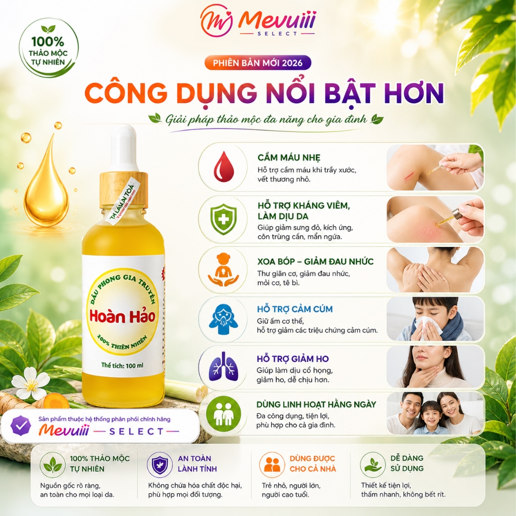 DP50_ Dầu Phong Hoàn Hảo 50ml – Dầu Thảo Mộc Đa Năng – Xoa Bóp, Giữ Ấm, Chăm Sóc Hằng Ngày