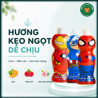 Sữa Tắm Gội 2in1 Air Val 400ml Tây Ban Nha – 90% Thành Phần Tự Nhiên, Hương Kẹo Ngọt Cho Bé