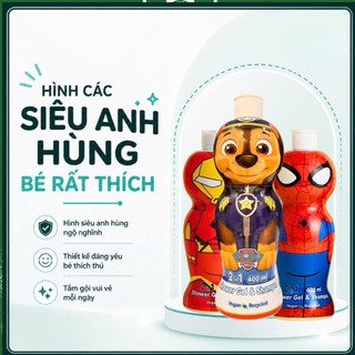 Sữa Tắm Gội 2in1 Air Val 400ml Tây Ban Nha – 90% Thành Phần Tự Nhiên, Hương Kẹo Ngọt Cho Bé