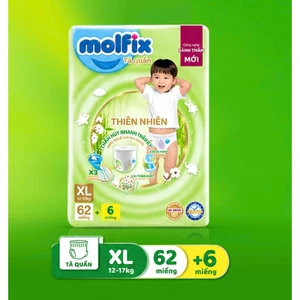 Tã quần/ tã dán molfix thiên nhiên mẫu mới đủ size