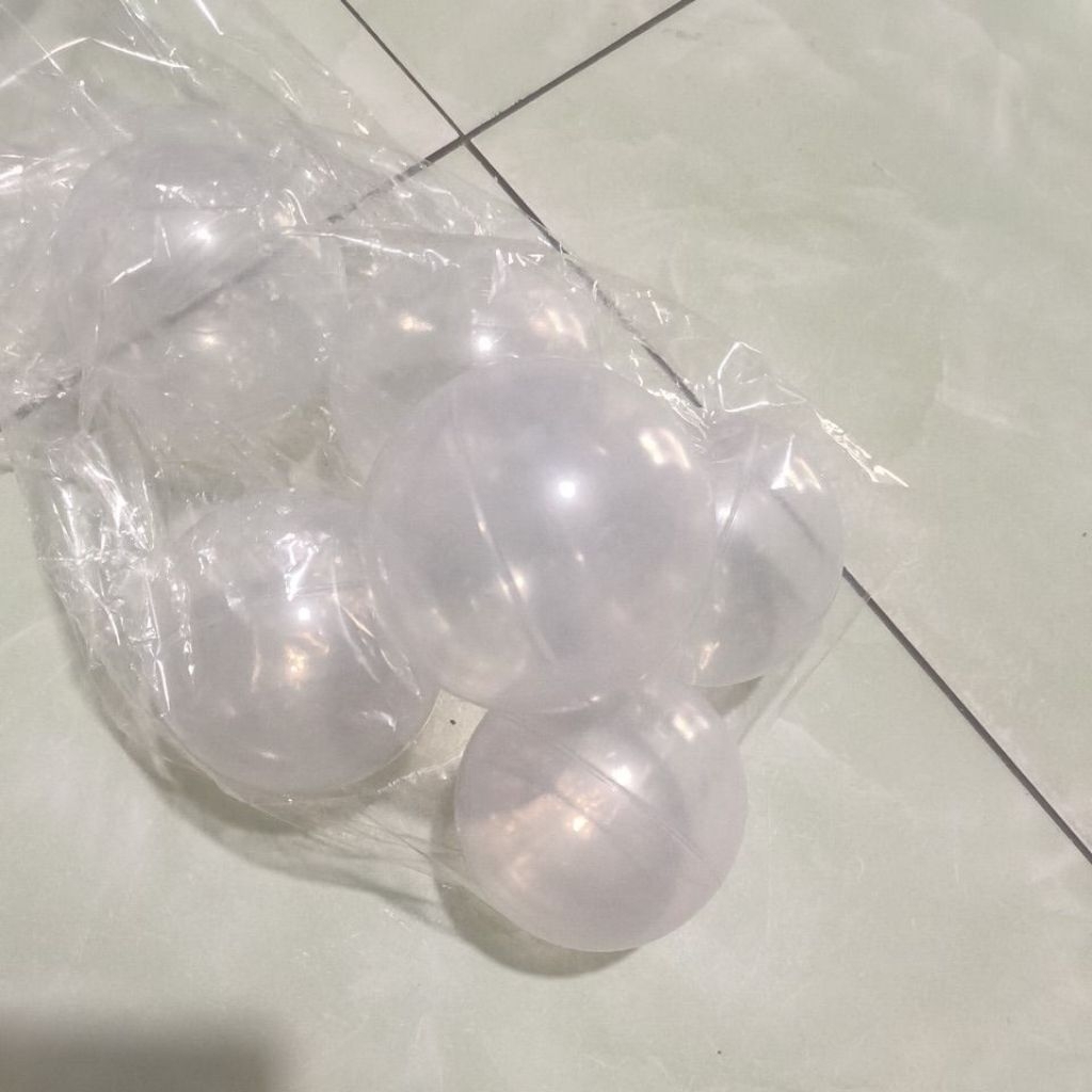 Combo 10 Bóng nhựa trắng  8cm làm thủ công