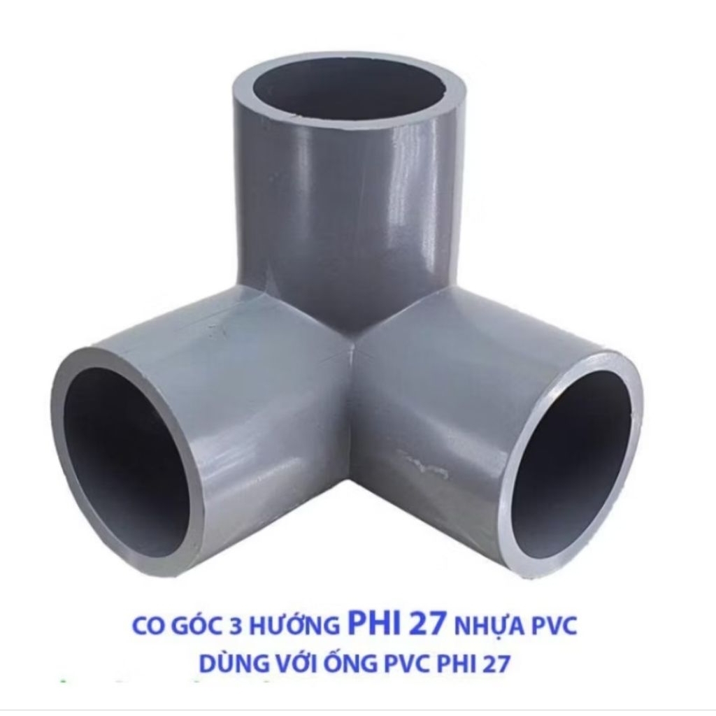 [Combo 4c/8c/10c]Co 3 Góc, Co Góc phi 21,phi 27, phi 34 ống nhực PVC ST