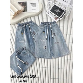 Quần Jeans Ngố Lửng 60cm Hoạ Tiết Thêu Trẻ Trung Năng Động