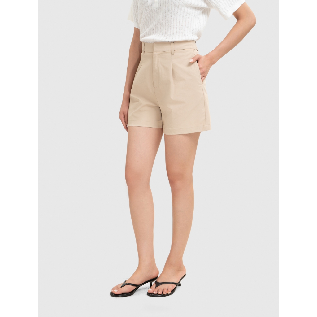 Quần short kaki nữ CANIFA ống rộng dáng suông tôn dáng 6BS26S015