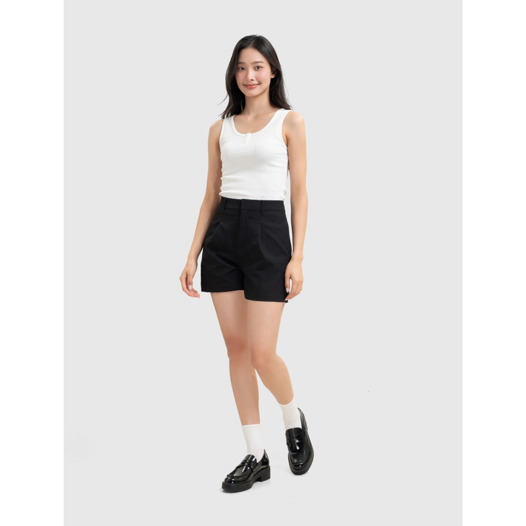 Quần short kaki nữ CANIFA ống rộng dáng suông tôn dáng 6BS26S015