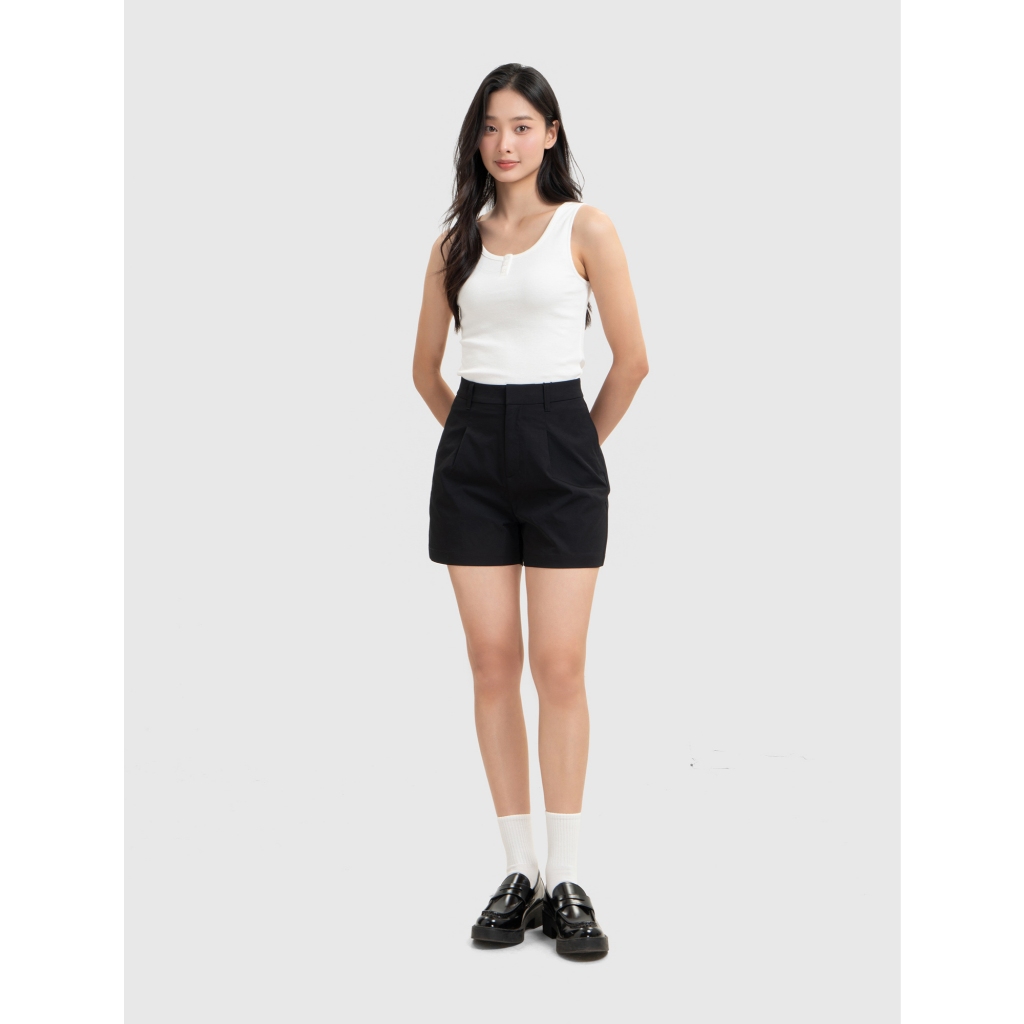 Áo ba lỗ nữ CANIFA cổ tròn sát nách, áo hai dây nữ form ôm tôn dáng 6TA26S001