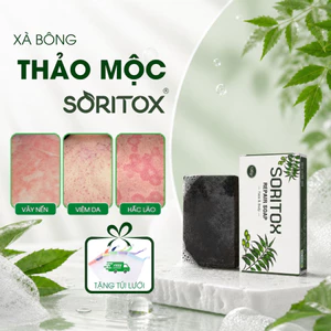Xà Bông Tắm Cho Vảy Nến, Viêm Da, Ngứa Đỏ, Bong Chóc Từ Thảo Mộc Lá Neem Soritox 100Gr [XBX]