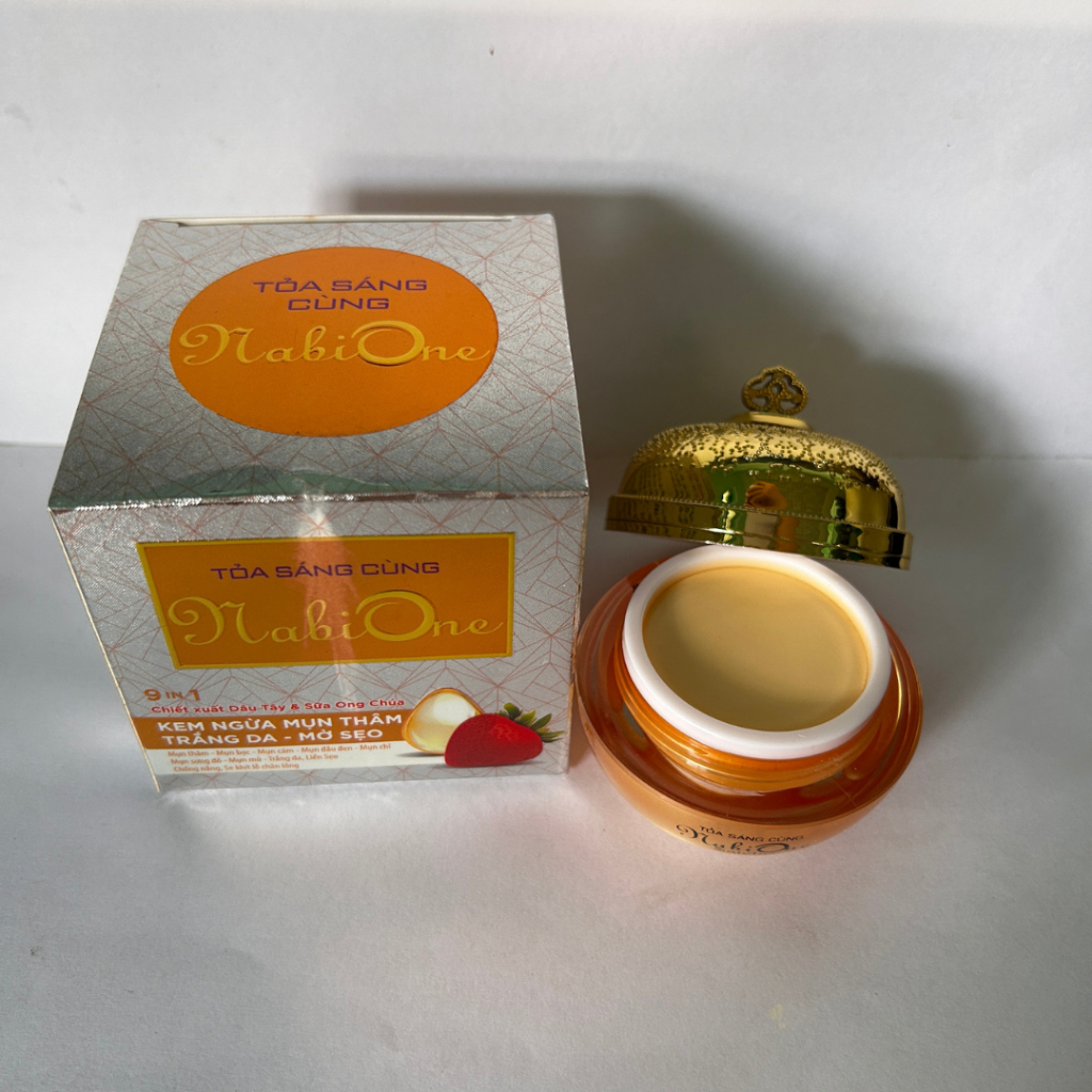 Kem Mụn Ngừa Dị Ứng Se Khít Lỗ Chân Lông NabiOne 9in1 Chống Nắng Dưỡng Trắng Mịn Da