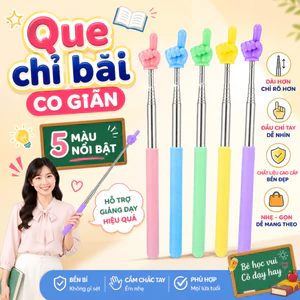 Gậy chỉ bài co giãn – Dụng cụ dạy học cho giáo viên – Que chỉ đọc sách cho bé – Nhỏ gọn dùng tại nhà
