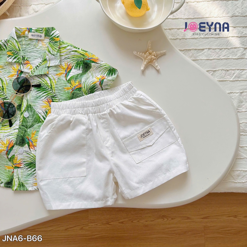 Set bộ đi biển Joeyna B66 hoa thiên điểu cho bé 8-24kg