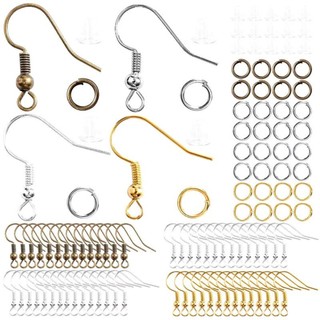 Set 100 móc khuyên tai móc câu | Phụ kiện làm bông tai handmade màu trắng & giả cổ DIY