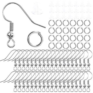 Set 100 móc khuyên tai móc câu – phụ kiện không thể thiếu khi làm bông tai handmade.
