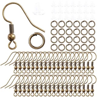 Set 100 móc khuyên tai móc câu – phụ kiện không thể thiếu khi làm bông tai handmade.