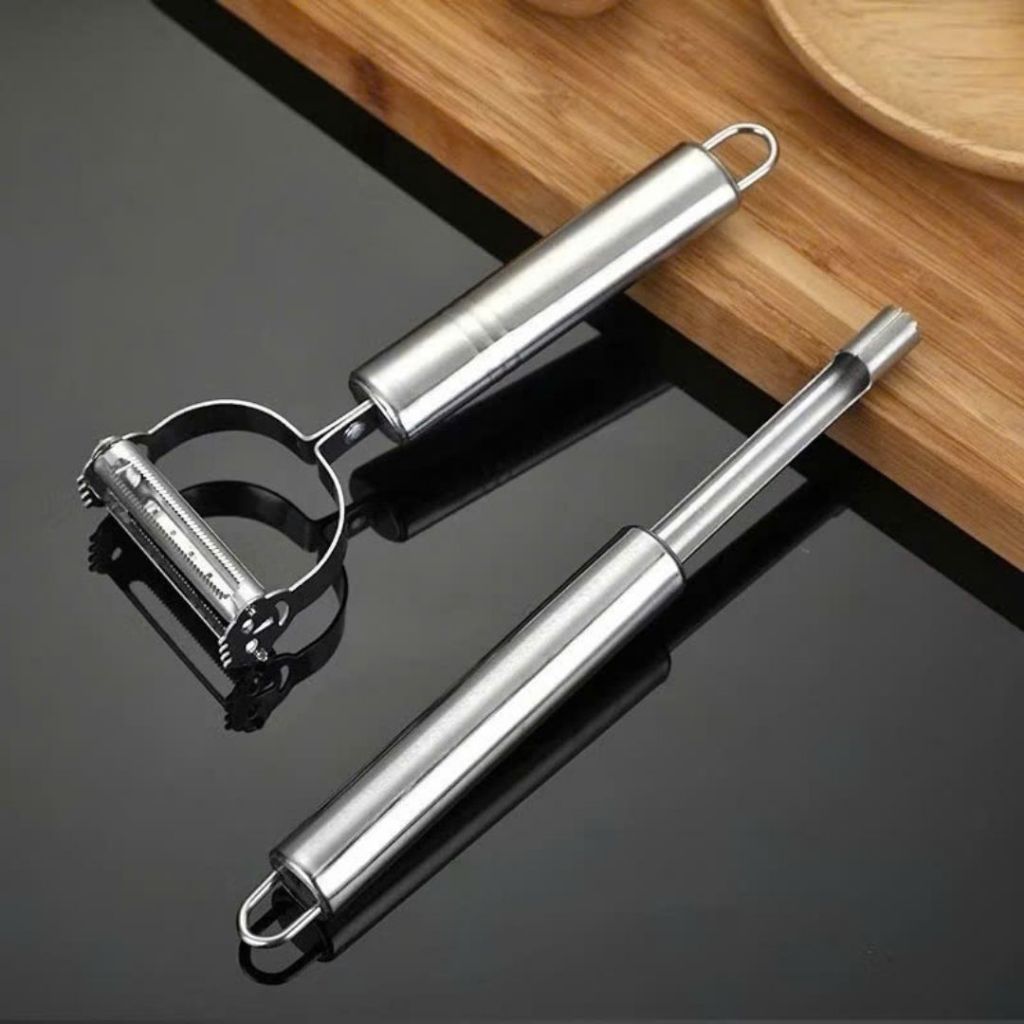 Bộ Dụng Cụ Inox 5 Món ALO HOME Gọt Nạo Rau Củ Dao Bào Cắt Tỉa Đa Năng Nhà Bếp