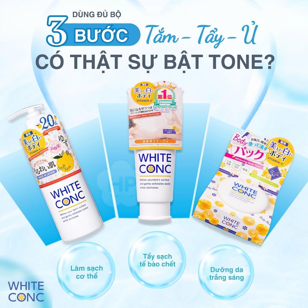 Kem Ủ Trắng Da Toàn Thân White Conc Whitening Body Pack CII Moisturizing Mask (Hộp 70g)