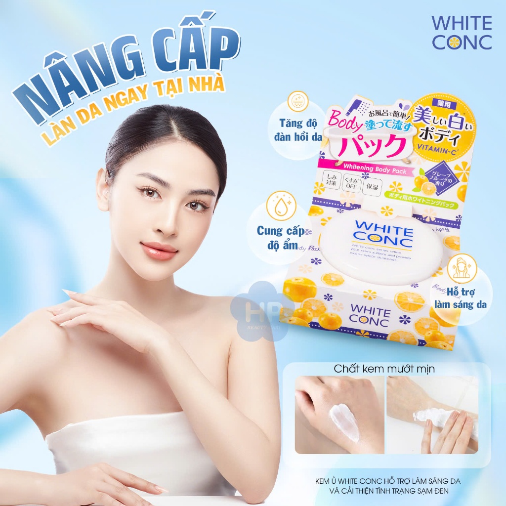 Kem Ủ Trắng Da Toàn Thân White Conc Whitening Body Pack CII Moisturizing Mask (Hộp 70g)