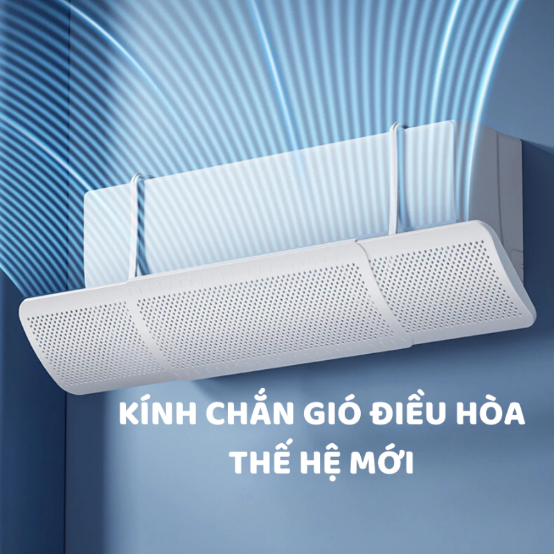 [LOẠI 1] Tấm Chắn Gió Điều Hòa 3 Cánh Xoay 180° – Tấm Chuyển Hướng Gió Máy Lạnh, Kéo Dài Thu Gọn, Chống Thổi Thẳng