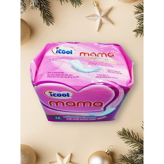 Miếng Lót ICOOL Mama Sau Sinh Cho Mẹ Bầu Gói 12 Miếng 42 Cm Mặt Vải Thấm Hút Tốt kháng khuẩn khử mùi