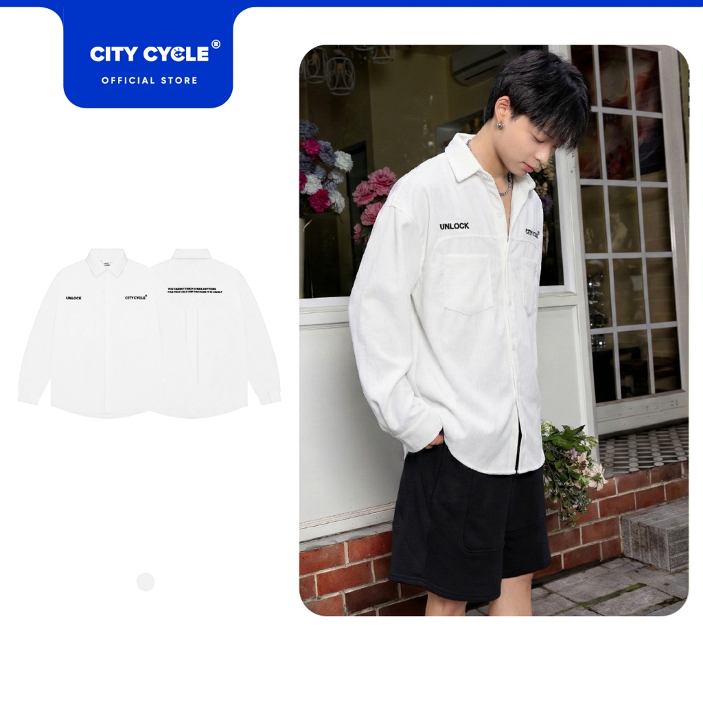 Áo Sơ Mi Local Brand Nhung Tăm Pocket City Cycle form rộng nam nữ oversize unisex
