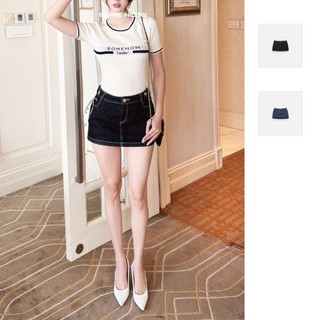 Chân Váy Nữ Ngắn Denim Style, Chất Vải Jean Co Dãn Thoải Mái, WCV028 SOME HOW STORE