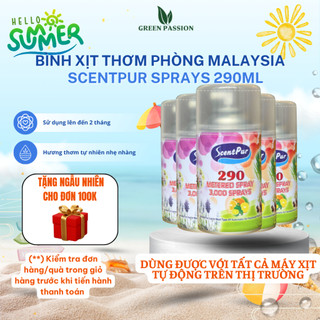 Combo 5 bình nước hoa xịt thơm phòng ScentPur 290ml giúp khử mùi ẩm, thanh lọc không khí với hương thơm dịu nhẹ