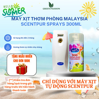 Combo Máy Xịt Phòng Tự Động ScentPur Và Nước Hoa Xịt Phòng 300ml Green Passion Store