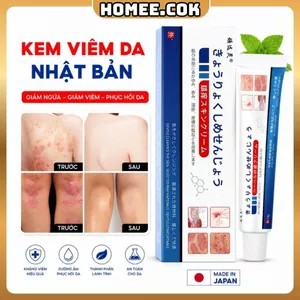 Homee.cok Kem Bôi Da Nhật Bản Hỗ Trợ Giảm Nấm Ngứa, Viêm Da, Hắc Lào, Ghẻ Nước – Dịu Da, Thấm Nhanh