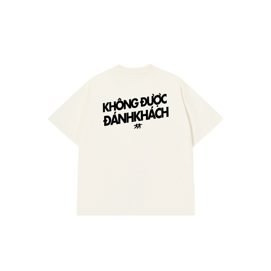 Áo Vớ Vẩn Vui Tươi REDLABEL Áo Thun KHÔNG ĐƯỢC ĐÁNH KHÁCH Cotton 100% Oversize Nam Nữ TS90