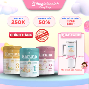 Sữa Karuna Infant Formula Số 1, 2, 3 800g Phát Triển Toàn Diện, Bổ Sung OPO, Chất
