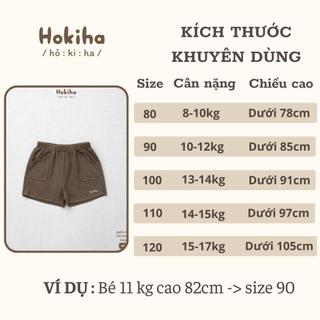 Quần Đùi Phối Túi Thêu Chữ Gấu Quần Cho Bé Trai Bé Gái Hokiha Vải Cotton Mềm Mại, Thoáng Mát Size 8-17kg Q72