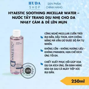 Nước tẩy trang dịu nhẹ cho da nhạy cảm & dễ lên mụn Hyaestic Soothing Micellar Water