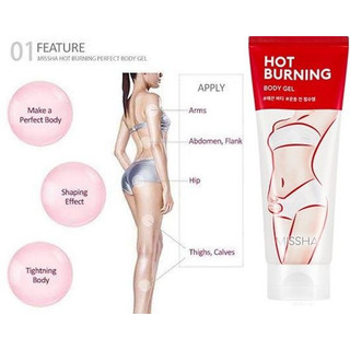 Kem massage tan giảm mỡ MISSHA Hot Burning Perfect Body Gel sử dụng hiệu quả 200ml - CÔ THƯ