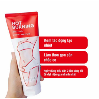 Kem massage tan giảm mỡ MISSHA Hot Burning Perfect Body Gel sử dụng hiệu quả 200ml - CÔ THƯ