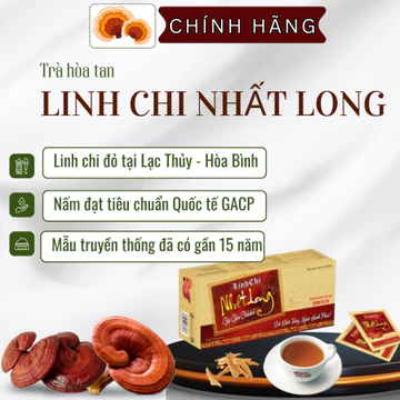 [Combo 4 TẶNG 1] Trà Linh Chi Nhất Long dùng cho người huyết áp cao, đường huyết, huyết áp
