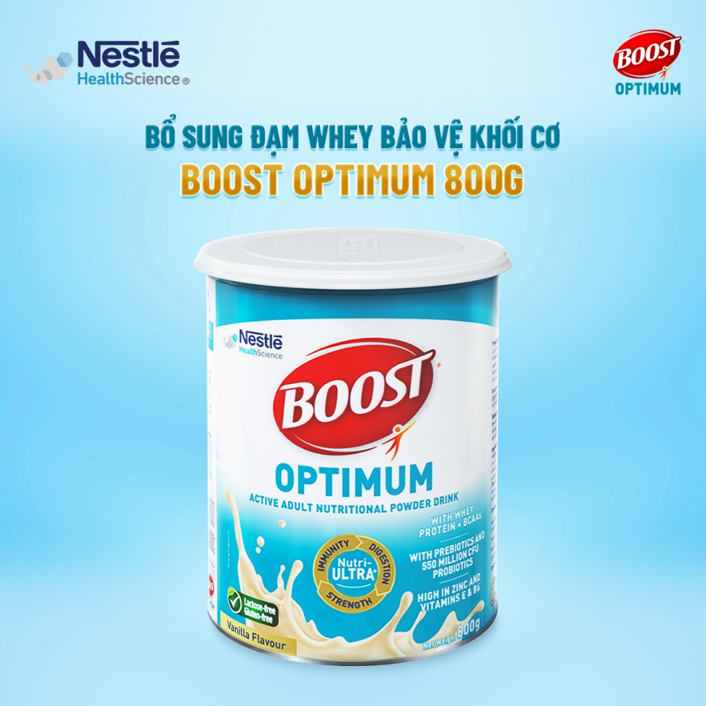 Bộ 3 Sữa Bột NESTLÉ BOOST OPTIMUM Singapore Bổ Sung Dinh Dưỡng Cho Người Lớn Tuổi 800G