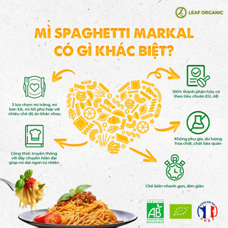 Mì Spaghetti Lứt Hữu Cơ Markal 500g Nhập Khẩu Pháp Chuẩn Organic AB Giàu Dinh Dưỡng Cho Cả Nhà - Natural Market